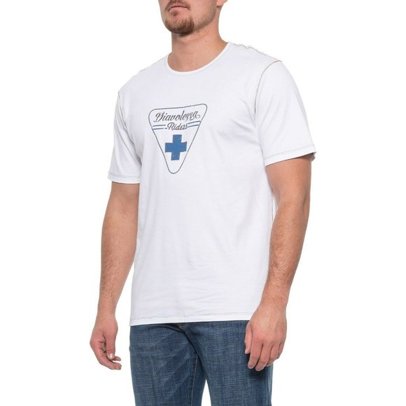 Alp-N-Rock Other - 3/L luxury Alp-N-Rock White Diavolezza Rider Crew T-shirt men's Made USA NWT
